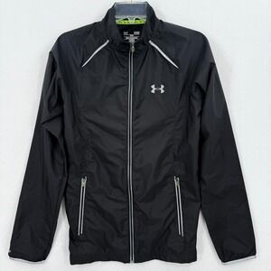 Under Armour Men's Storm 1 Running Jacket Small Black Reflective Zip Style 12535